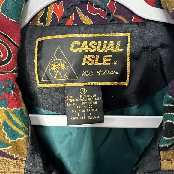 Vintage Casual Isle Tracksuit Womens Medium Multicolor Patchwork 2 Piece 80s - Picture 3 of 16